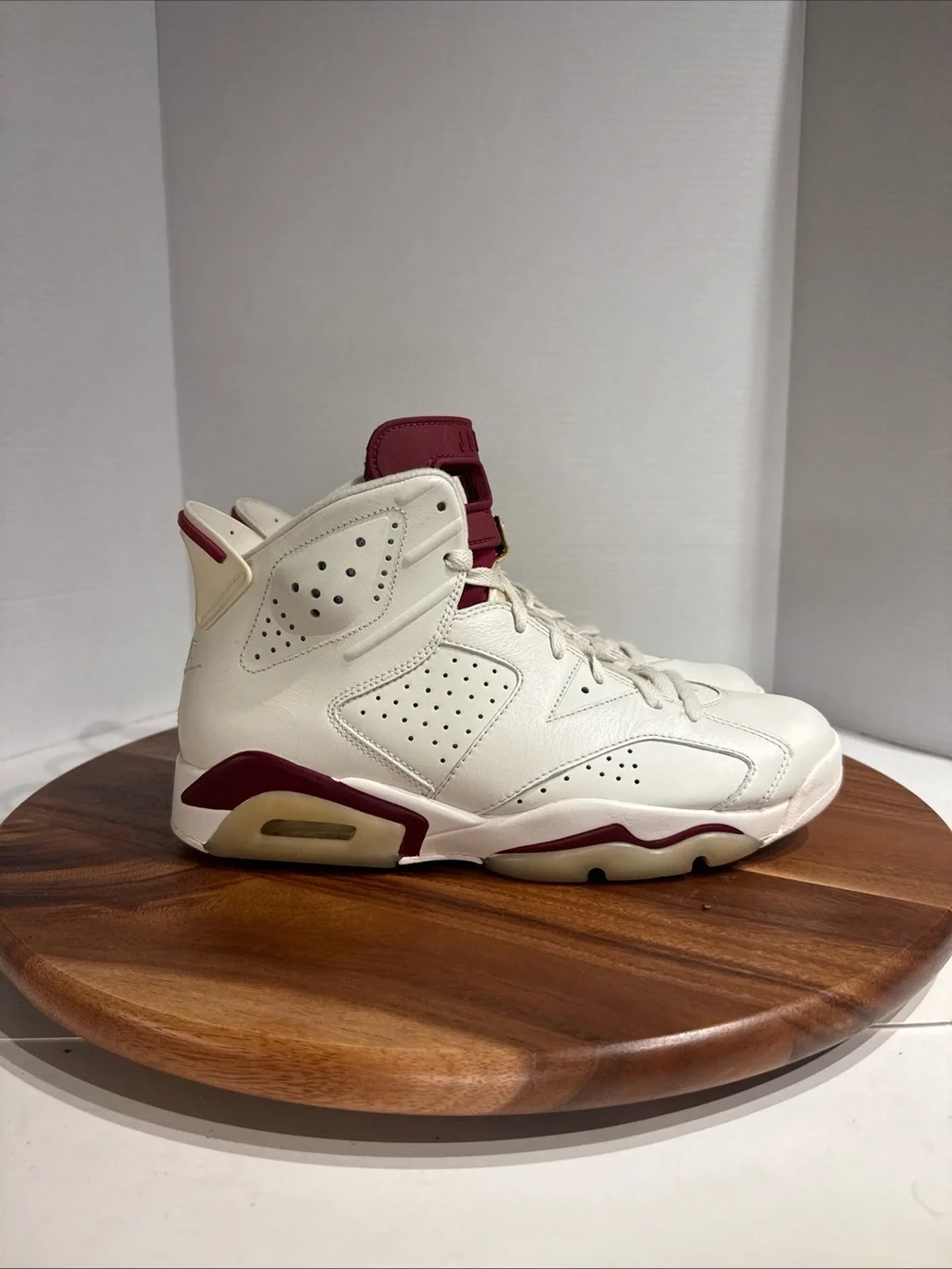 Jordan Men’s Athletic Shoes - Cream and Maroon